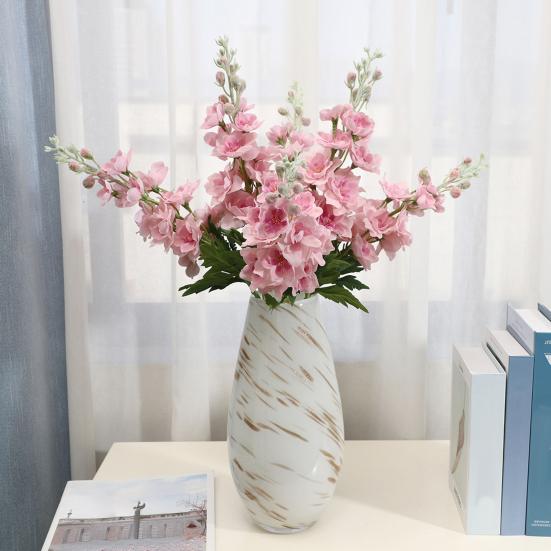 Artificial Flowers Adjustable Plastic Branches Silk Cloth Petals Realistic Violet Design Imitation Flower Wedding Halls Home Decor