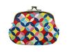 Clasp Wallet with Coin Cherry Blossom Made In Kyoto [B-andyu] 4.0cm Parent-Child Purse, Chirimen, Design, Japan, (Shippo Colorful)