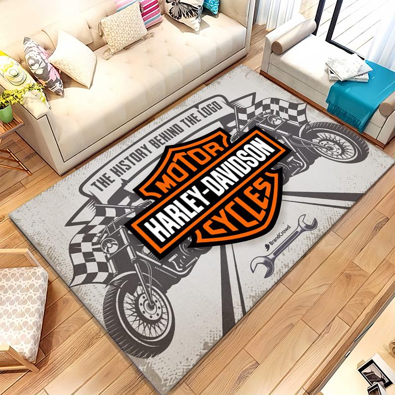 

Retro H-Harleys Racing Moto Living Room Non-Slip Area Rug Soft Carpet for Bedroom Kids Playroom Sofa,Home Decor Doormat Gift 40x60cm
