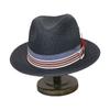 Feather Striped Bow Solid Color Men And Women Elegant British Retro Straw Top Hat