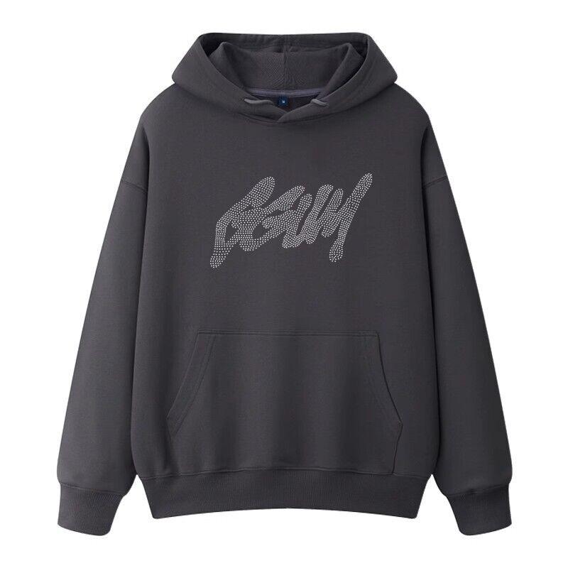 Ranjun GGUM Pullover-Hoodie mit Samtfutter und Aufdruck - Herbst-/Winter-Stil-Sweater