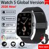 New Watch 5 Smart Watch Women AMOLED Screen Fitness Tracker Heart Rate ECG Waterproof GPS Track Call Smartwatch For iOS Android