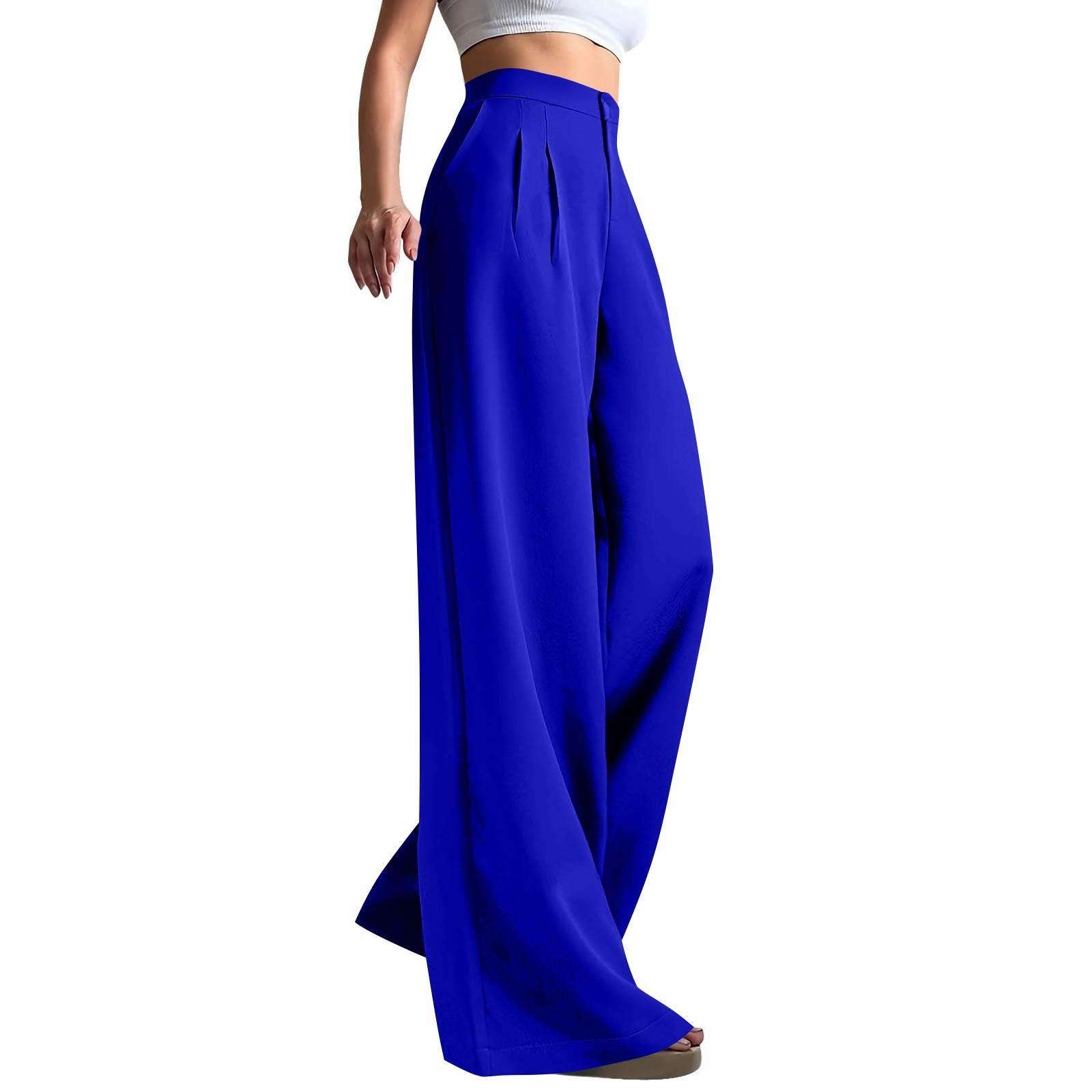 

Work Pants Women Business Casual High Waisted Wide Leg Trousers Dressy Work Outfits M