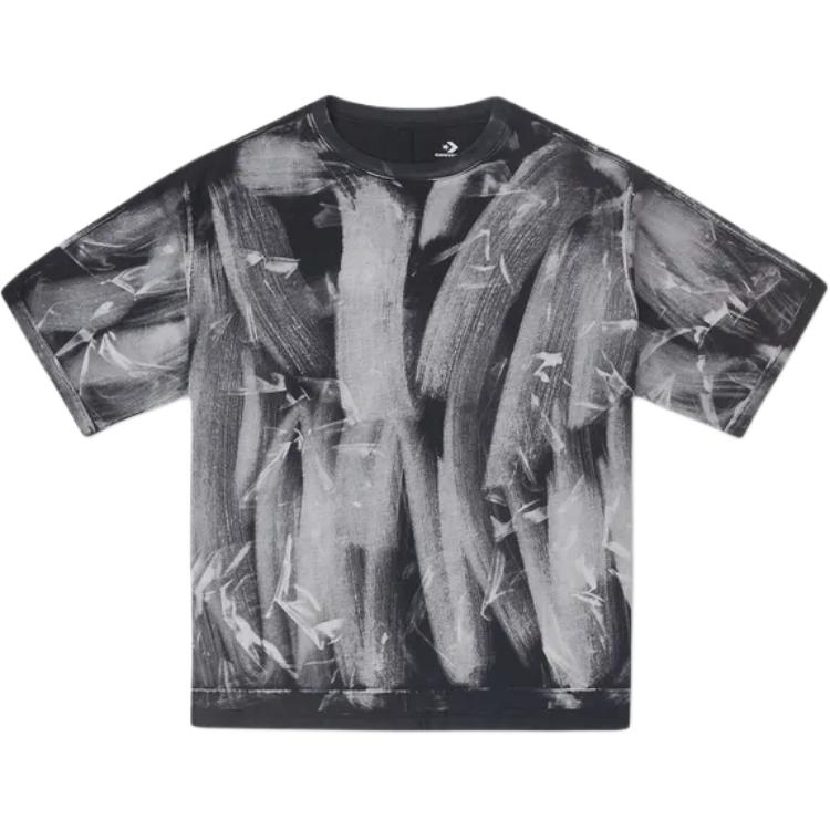 Converse T Shirts Unisex Black Crew Neck Moderate 10027212-A02 L
