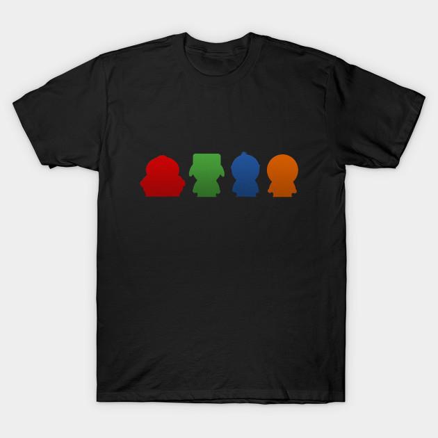 

Men Black Print T-shirt South Park Minimalist No-Cut Transfer Paper Print Cotton Tshirt XL чорний