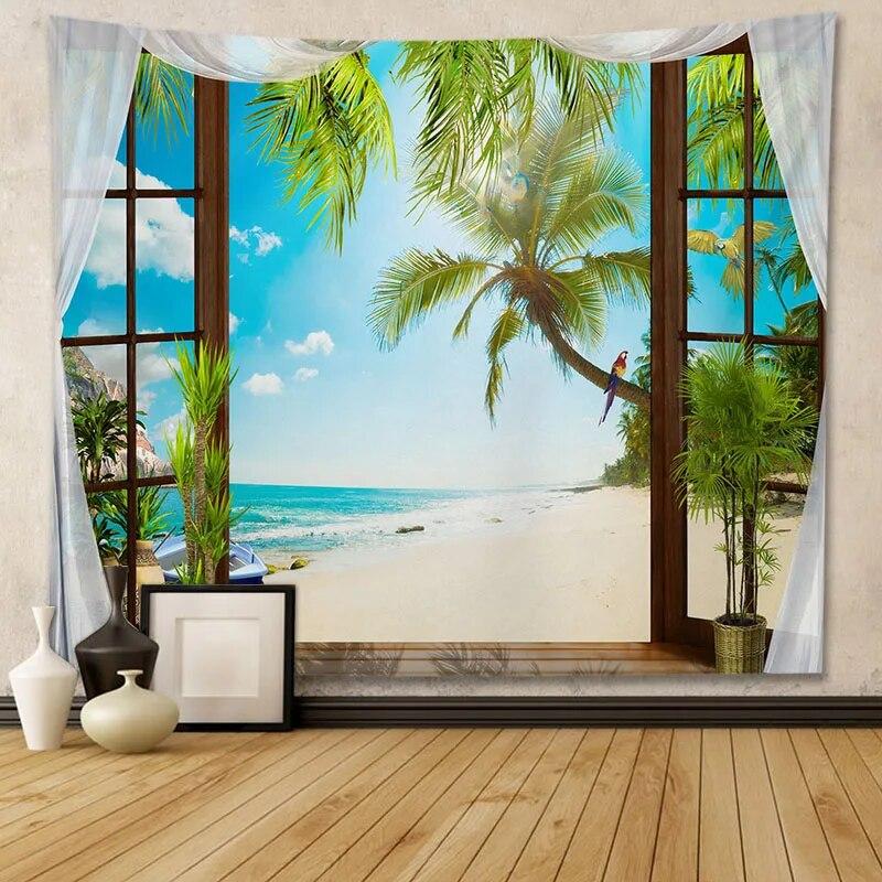 

Підвіконня декорації гобелен декор стін фон тканина кімната вітальня будинок персоналізована прикраса висить тканина 200x150cm