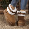 Metal Buckle Thicken Warm Faux Fur Ankle Boots Women Winter Platform Short Plush Snow Boots Woman Non Slip Soft Cotton Shoes