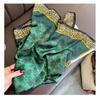 Womens Large Silk Feel Scarf Square Satin Scarves Fashion Designer Scarf Lightweight