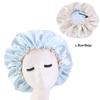 Double-layer Satin Night Cap Female Confinement Hair Care Chemotherapy Cap Hair Loss Cap Elastic Adjustment Buckle