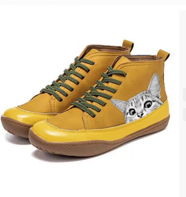 Módní dámské boty Zimní Podzimní dámské boty Retro Teplé Volnočasové Šněrovací Kotníkové boty Křížově vázané Pohodlné boty pro ženy Boty na ploché podrážce