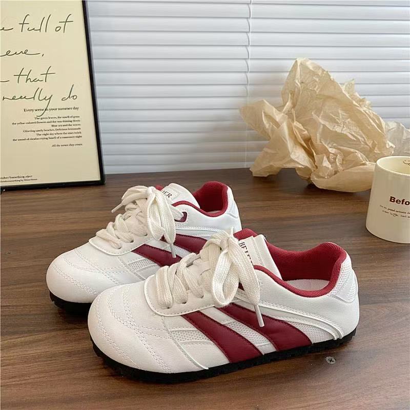 Hong Kong style puff niche design original breathable new chic flat bottom lightweight board shoes
