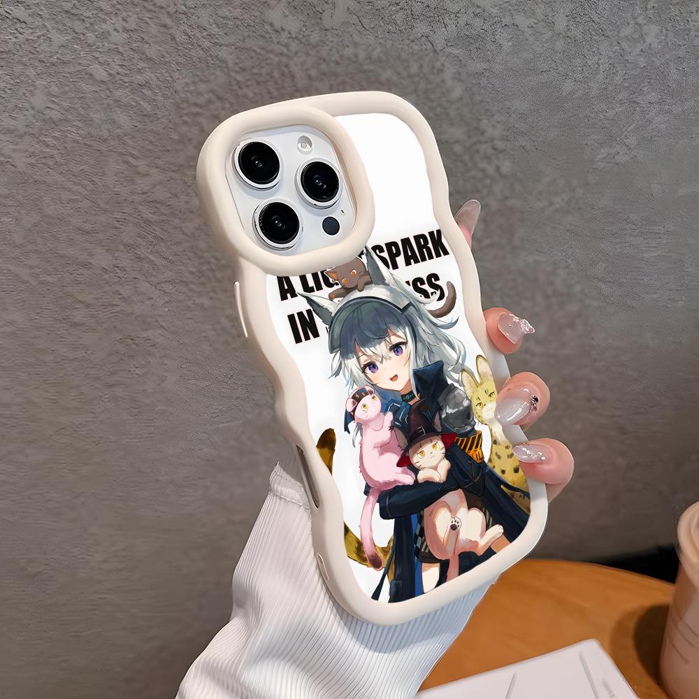 

Arknights Grani Wavy Edge TPU Mobile Phone Case for iPhone 17 16 15 14 13 12 11 Air Pro Max Plus Colorful Cover iPhone17 Pro
