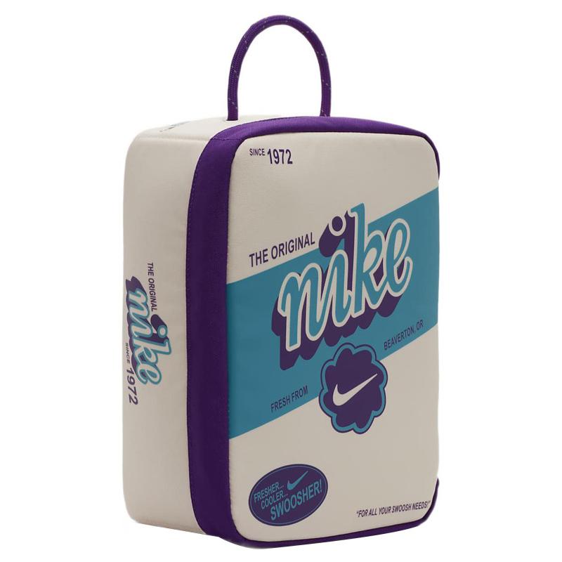 Nike Fabric Shoe Box Bag, Portable Crossbody Bag, Shoulder Bag Small Unisex Ecru Casual FB3029-838