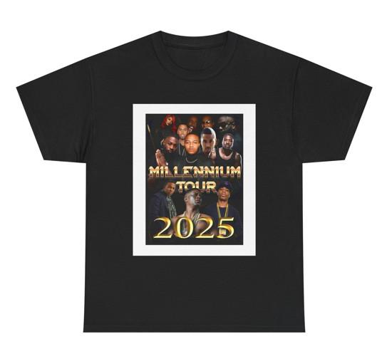 Millennium Tour Shirt 2025 T Shirt Y2K Throwback Concert Nostalgia Meme Tee Unisex T-Shirt XXXL