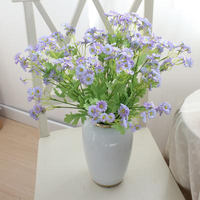 Artificial Flower with Green Leaves Silk Flower Realistic Fake Home Office Wedding