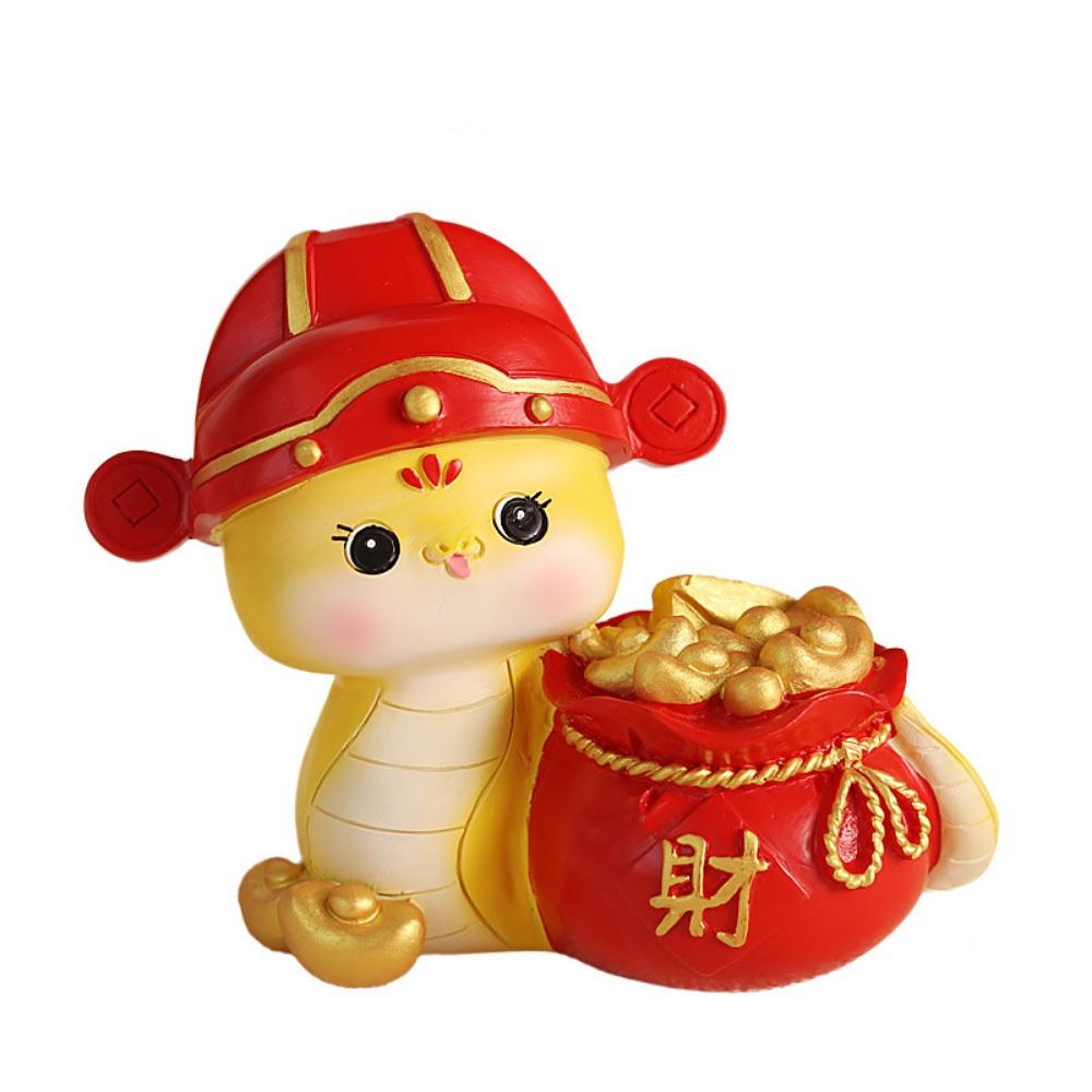 Chinese Style Mini Snake Blessing Ornament Creative Miniature Snake Decor Home Decoration Style 4