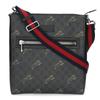 Used Shoulder Bag 474137 GG Supreme Canvas Black Gray Dora