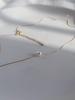 18k Gold-Plated Titanium Steel Freshwater Pearl Clavicle Necklace for Women