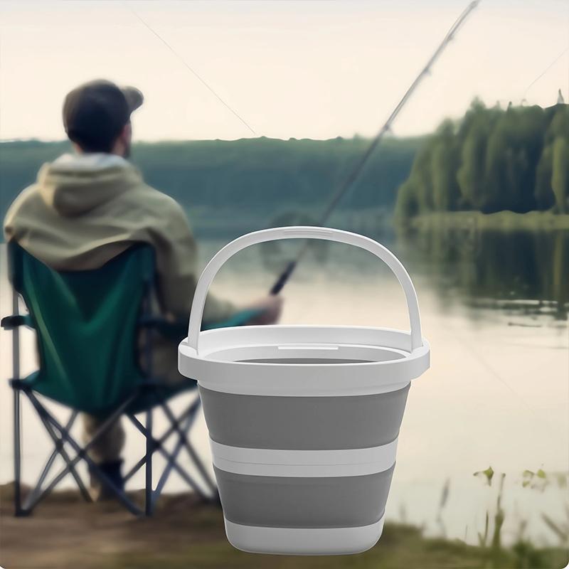 Foldable Water Bucket Essential For Fishing Camping Travel Collapsible Pail With Handle For Easy Storage Outdoor Use