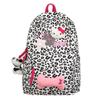 Schoolbag New Leopard Print Kitty Backpack Female Cow Print College Student Ins Korean Version Cute Large Capacity Campus Backpack