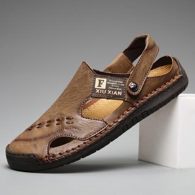 Sommer Herren Ledersandalen Herrenschuhe Strandsandalen Outdoor Freizeitsneaker Klassische Herrenschuhe Übergröße 48