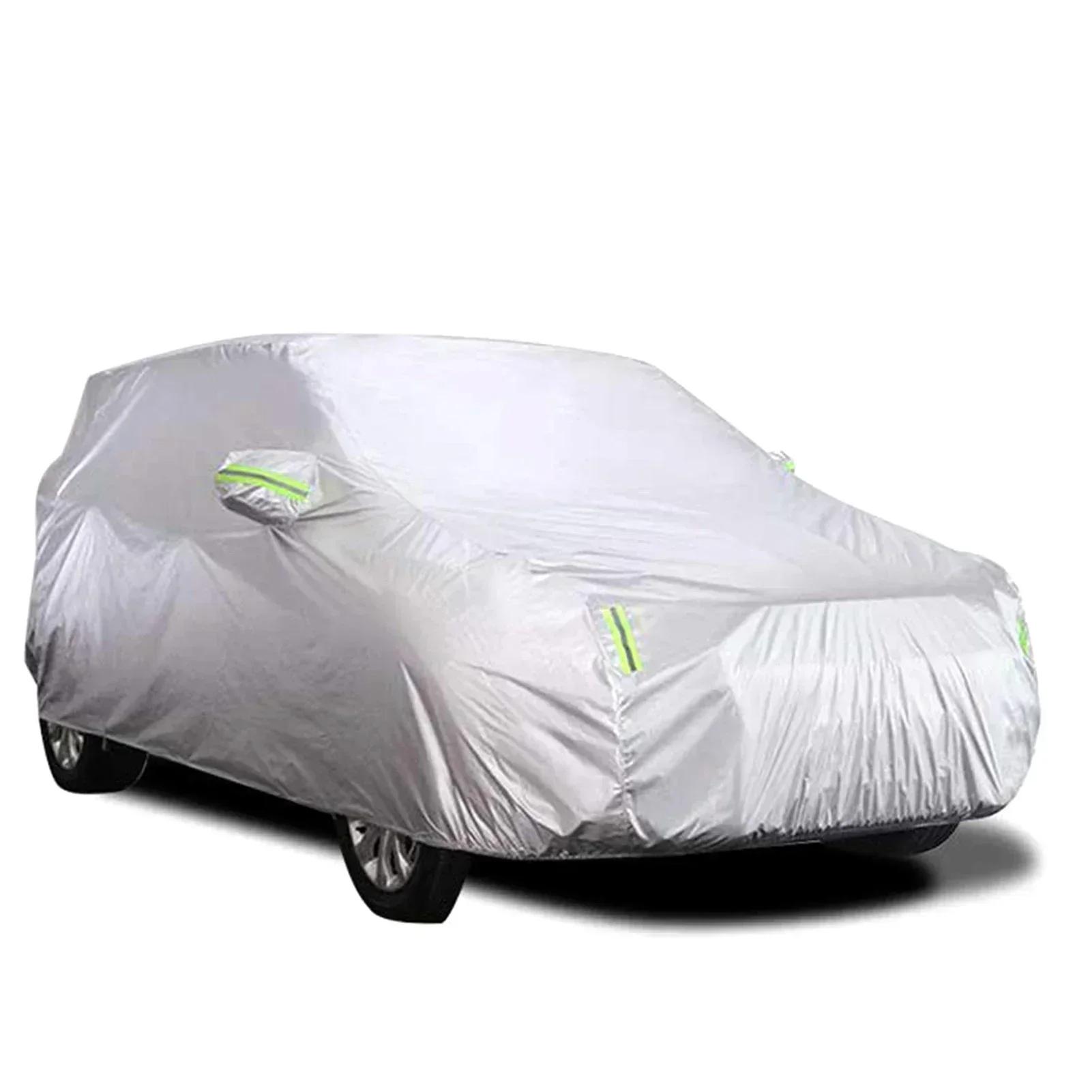 

Universal SUV Sedan Silver Black Car Cover Sunproof Rainproof UV-proof Waterproof Windproof Car Jacket General Protection Cover 4.15x1.7x1.5m(S) серый