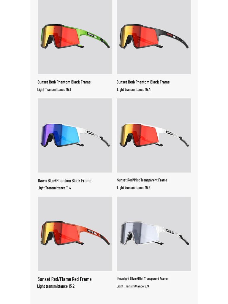 KAPVOE Color-Changing Windproof Cycling Goggles for Men and Women