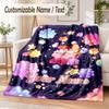 Kirby Custom Name Flannel Throw Blanket Soft Warm for Sofa Bed Indoor Home Use