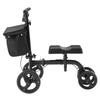 Folding Knee Scooter, Carbon Steel Steerable Knee Walker with Height-Adjustable Handlebar & Knee Pad, All-Terrain Solid Wheels, Dual Brakes, Leg