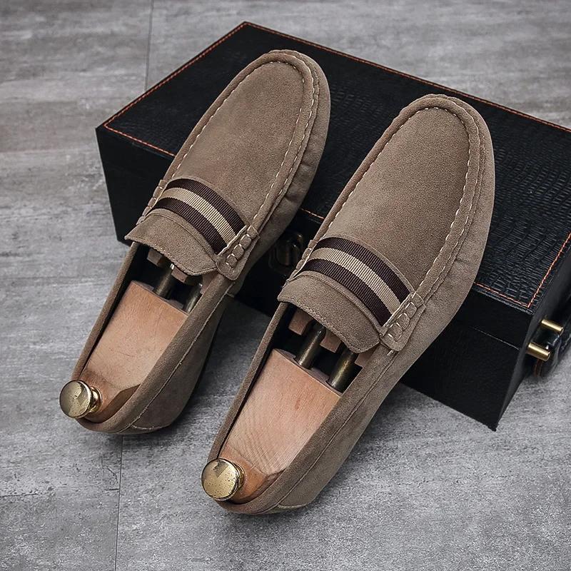 Fashion Mens Shoes Leather Male Men's Men Sneakers Shoes for Men Luxury Designer Brand Casual Loafers Flat Flats Leather Man Shoes