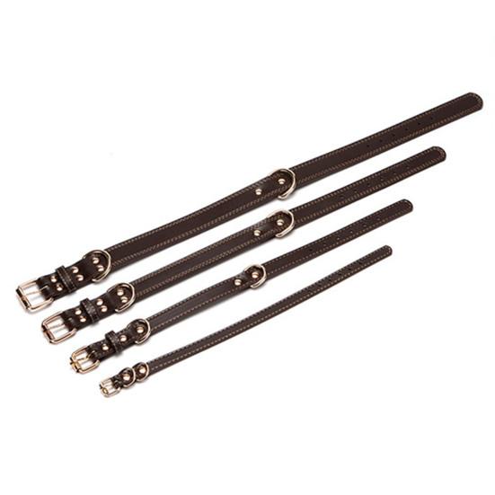 Collar Metal Buckle Adjustable Faux Leather Dog Collar for Outdoor