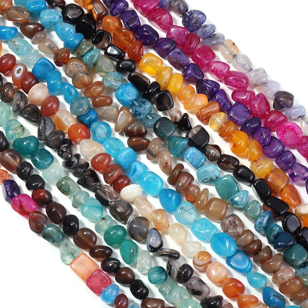 42-46pcs/lot 8-10mm Irregular Agate Beads Natural Stone Beads For Jewelry Making DIY Bracelet Necklace Loose Beads Accessories