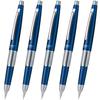 Pentel Sharpened Pencil, Manten CIL (Kelly) Cap Type, Blue, 5-Pack, P1035-CD Silver/Blue