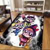 The Powerpuff Girls2 Flannel Pattern Square Carpet,Area Rug,Carpet Rug for Living Room Bedroom Sofa Playroom Decor,Non-slip Floor Mat