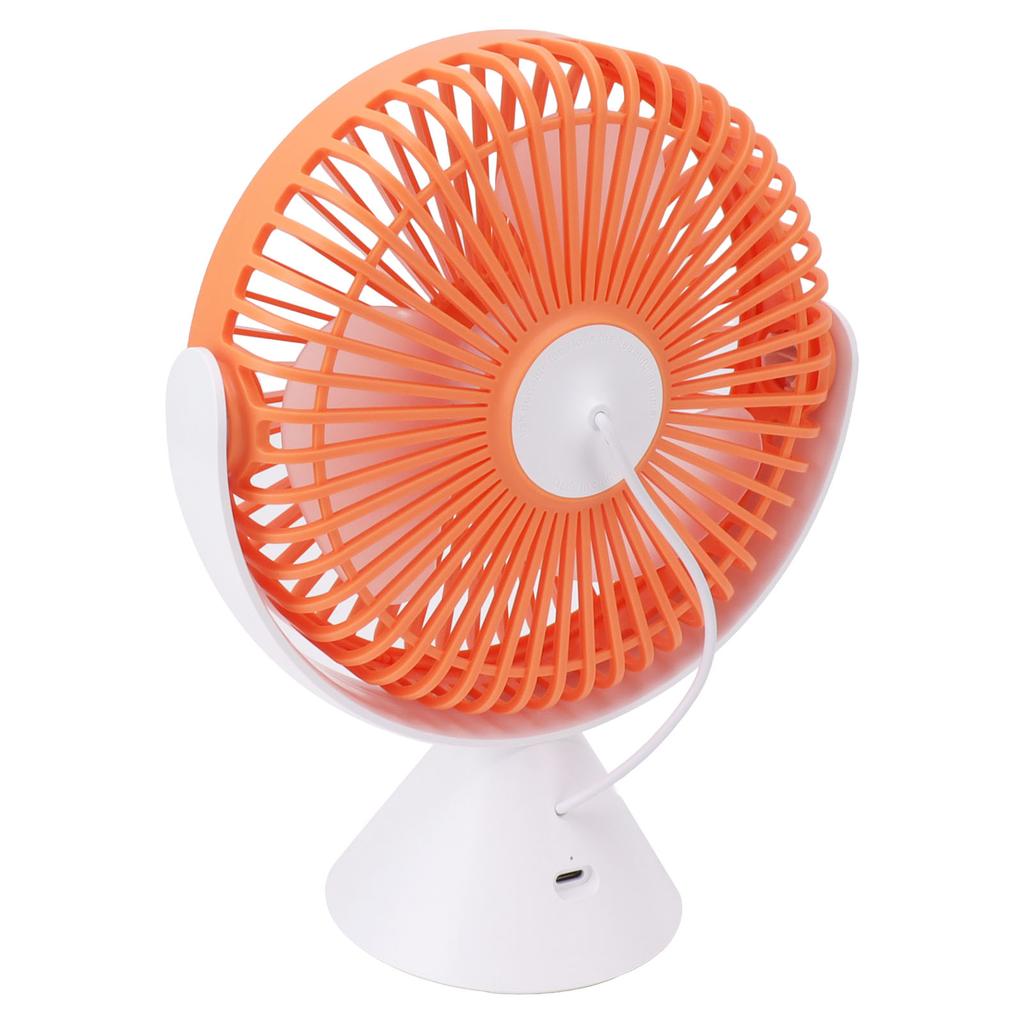 3 Speed Desktop Table Top Fan Hanging Stand Dual Use USB 360 degrees  Rotation Camping Tent Ceiling Fan 1500mAh Orange