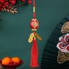 Red Chinese Lanterns Mini Decorative Lucky Hanging Lanterns Decoration with Coins And Tassel for Spring Festival Home Decor