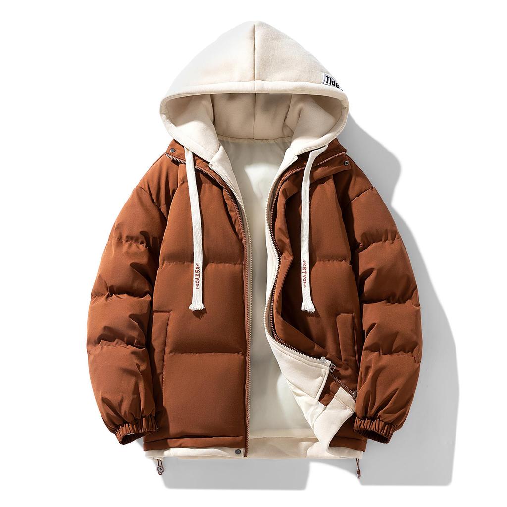Men's Winter Loose Casual Thickened Warm Padded Jacket Japanese Trend Hooded Padded Jacket