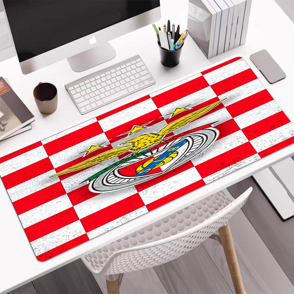 Benfica Thema Mauspads, Rutschfeste Gummiunterseite, Multifunktionales Büro- & Heimdekor, Perfekt für die Personalisierung des Arbeitsplatzes.