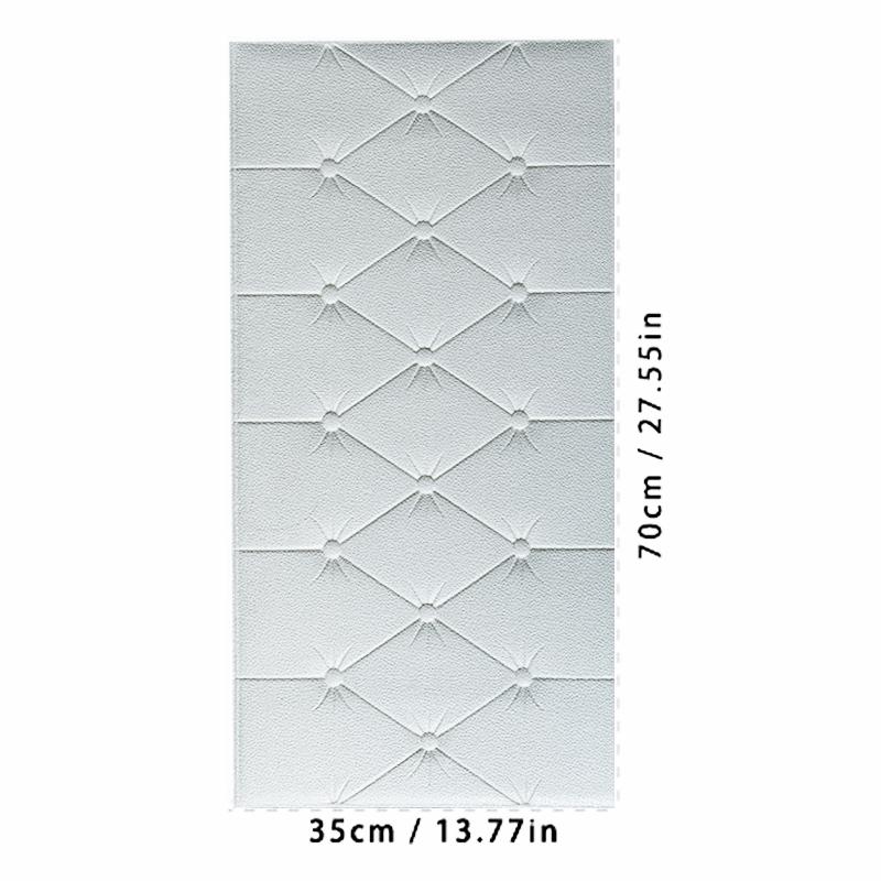 3D DIY Wall Stickers Wallpaper Self-adhesive Thicken Tatami Anti-collision Wall Mat Pad Kids Bedroom Living Room Waterproof