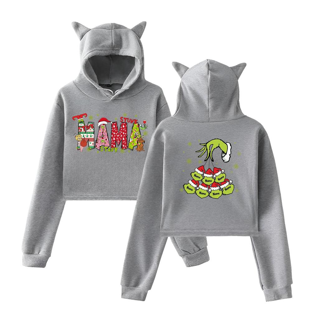 Women's Fashionable Casual Long Sleeve Hooded Printed Sweatshirt