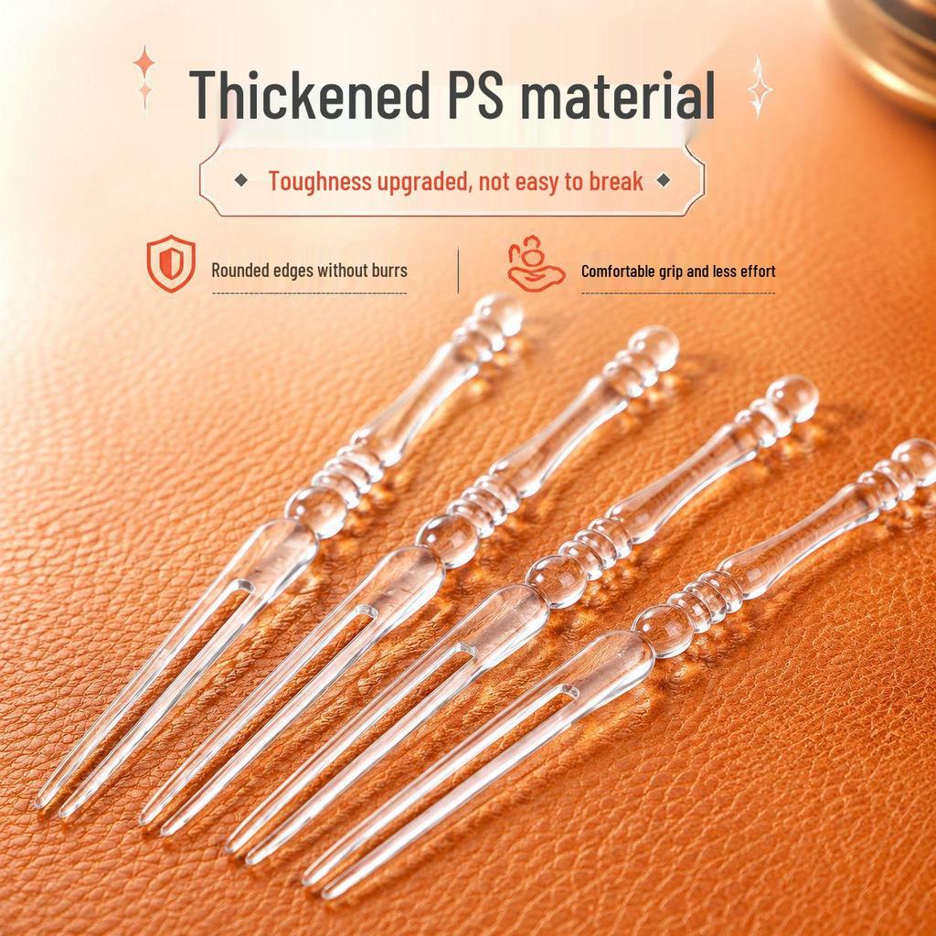 Individually Wrapped Plastic Fruit Fork Set - Disposable Dessert Skewers for Cakes, Pastries, and Bar Use