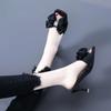 Damen High Heels Neu Heiß Verkaufend Einfarbig Glänzend Schleife High Heels Partykleid Hosenträger Outdoor Bequem Damen High Heels