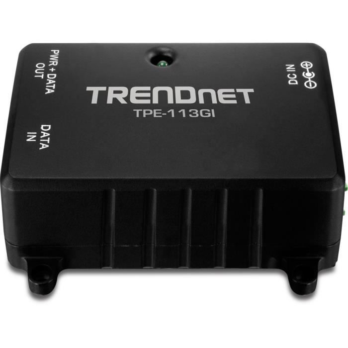 Gigabit PoE Injector - TRENDNET - TPE-113GI - Full Duplex Gigabit - Distance Up To 100m