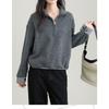 Stand-up Collar Velvet Half-zip Sweatshirt for Women Autumn and Winter New Thickened Warm Plaid Splicing Top