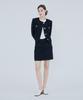 Pin Black Classic Tweed Skirt Black