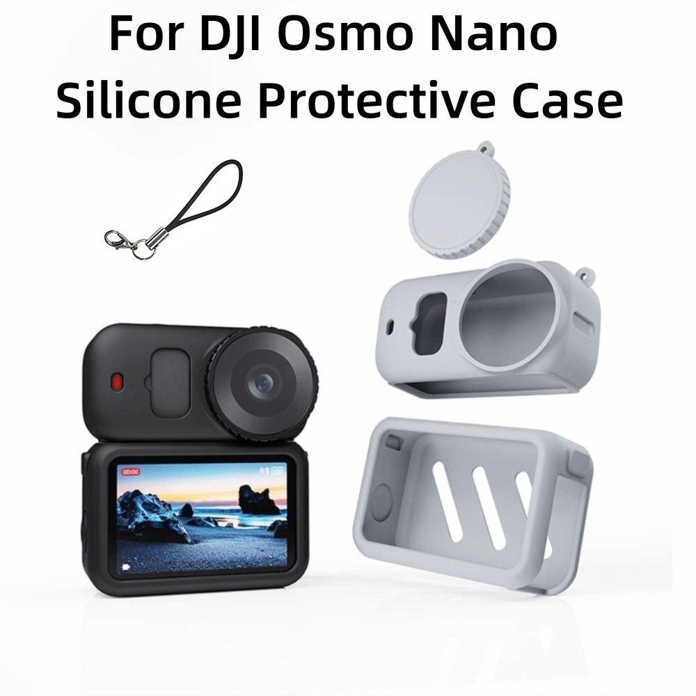 3 szt./zestaw Silikonowy Miękki Pokrowiec Pełna Ochrona Osłona Korpusu Aparatu dla DJI Osmo Nano Akcesoria