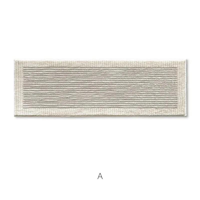 Bedroom Carpet Non-slip Soft Fluffy Floor Mat Minimalist Texture Solid Color Rugs Long Home Decoration Foot Mats Alfombra