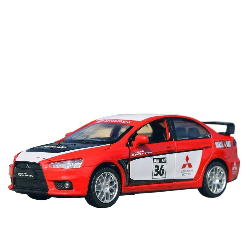 

1/32 Mitsubishi Lancer Evolution GT3 Металлический сплав Модель автомобиля Литые игрушечные транспортные средства Модель Звук Свет Игрушки для детей Подарки красный