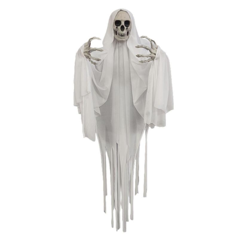 Halloweens Skull Head Decorations Festival Celebration Ornament for Front Yard Garden Window Terrifying Spirit Doll