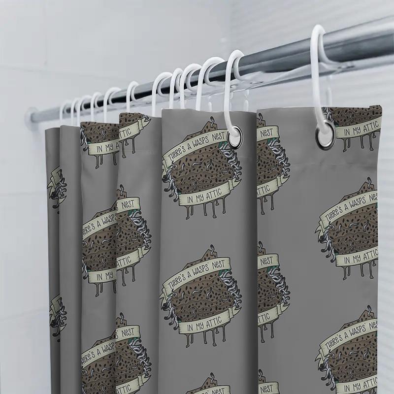Floral Shower Curtain Botanical Tropical Leaves Pattern Bathroom Decor Waterproof Fabric Home Hotel Spa Vintage Style